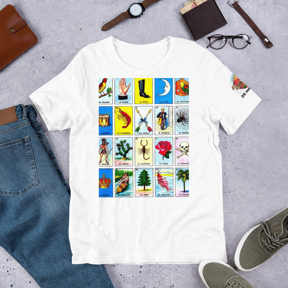 Loteria T-Shirt back Map Of Mexico